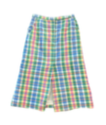 Vintage Pastel Blue Green Pink Plaid Gordon Of Philadelphia Lined Skirt Womens