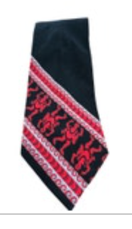 Vintage Formal Dress Necktie Red Black Dancing Men Neck Tie Polyester 70's Wide