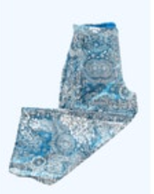 Johnny Was Lauchlen Wide Leg Pants Size XL Blue “Denim Print” NWT Silk Blend