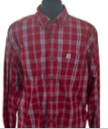Carhartt Relaxed Fit Mens XL Red Plaid Long Sleeve Button Up Shirt EUC