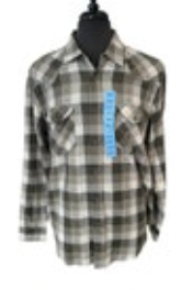 Frye NWT Jacquard Dusky Green Button Up Men's Flannel shirt Size Large
