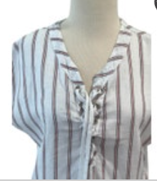 Viola Borghi Linen Shirt Dress Size Small White Stripe Pintuck Lagenlook Pockets