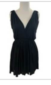 Revolver Los Angeles Black Deep V-Neck Size Small Mini Dress Open Back Lined