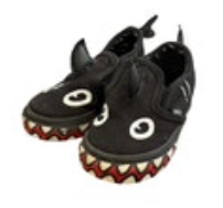 Vans x Shark Week Sneakers Black Slip On Shark Fin Toddler Size 4.5