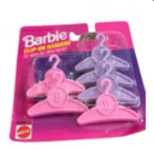 Barbie Clip On Hangers Mattel New In Package 65008-92 Pink Purple