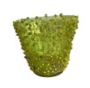 Global Views Green Beaded Wire Glass Vase 4.5” Pot Decor India