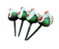 Vintage 4 Thanksgiving Turkey Hard Plastic Cupcake Picks Gobble