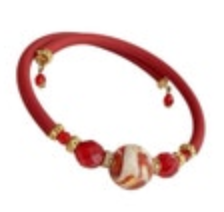 National Geographic Glass Venetian Red Glamour Bracelet Red Gold 7+”