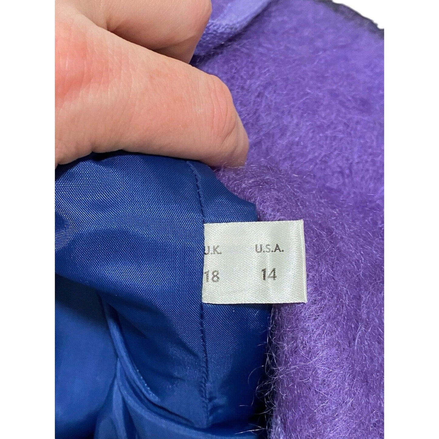 14 Rannoch Design Womens Blazer Jacket Royalty Purple Wool Mohair Scotland Vtg