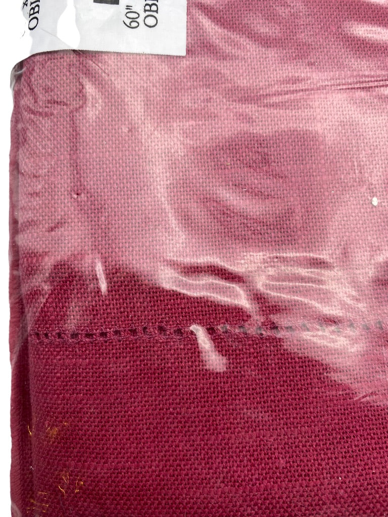 Lyric Hemstitch Berry Cotton Enhanced 60" x 104" Oblong Tablecloth