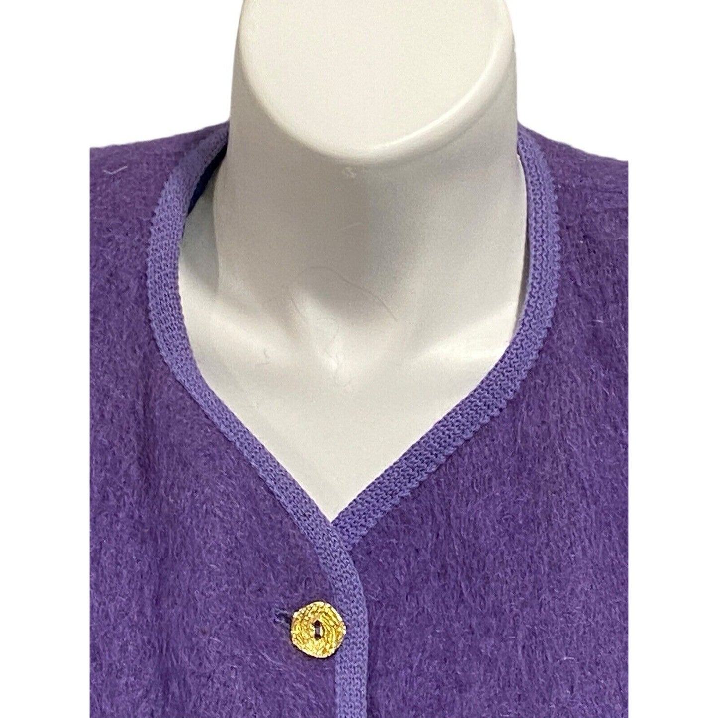 14 Rannoch Design Womens Blazer Jacket Royalty Purple Wool Mohair Scotland Vtg