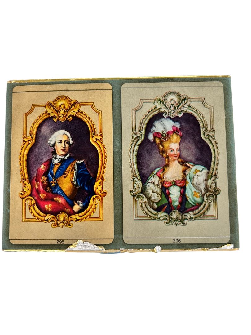 Vintage Congress Playing Cards Cel-U-Tone Finish 295 296 Boxed Used