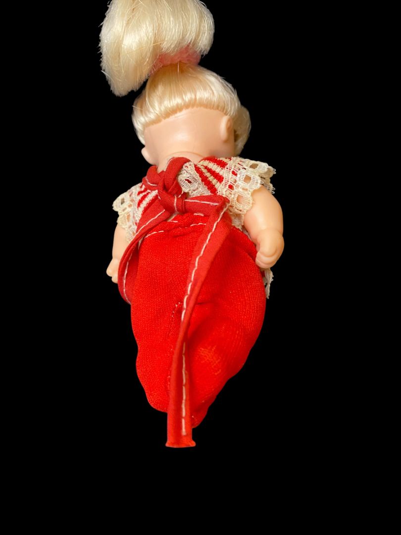 1980s LI'L Baby Doll By CITITOY Red Clothing 4.5" Articulated Arms Legs