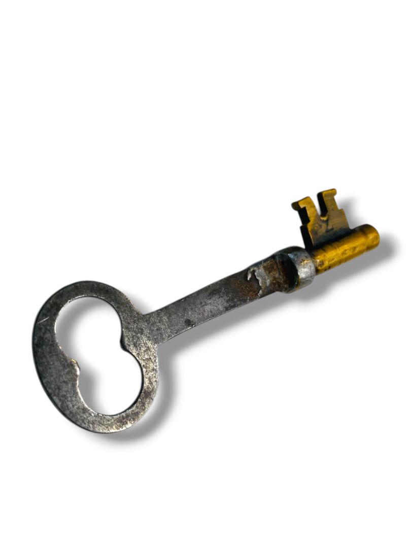 Antique Skeleton Door Key Metal 2.5"