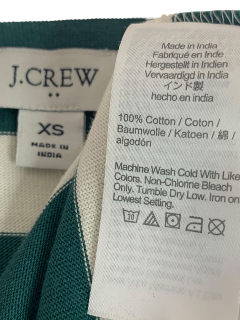 Size XS J.Crew Womens Striped Button Shoulder BoatNeck Tshirt CA964