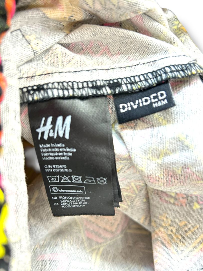 H&M Coachella Festival Bag Drawstring Fabric Backpack