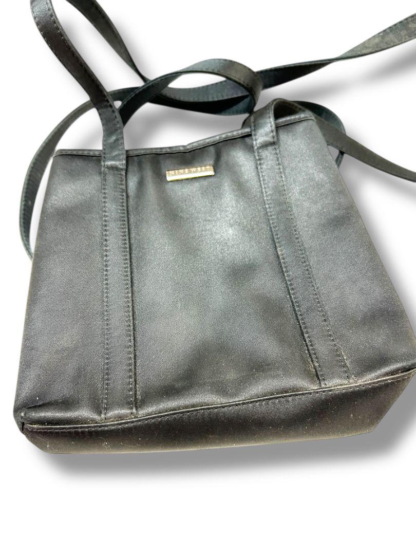 Nine West Satin Black Tote Style Shoulderbag 7"h x 7"L