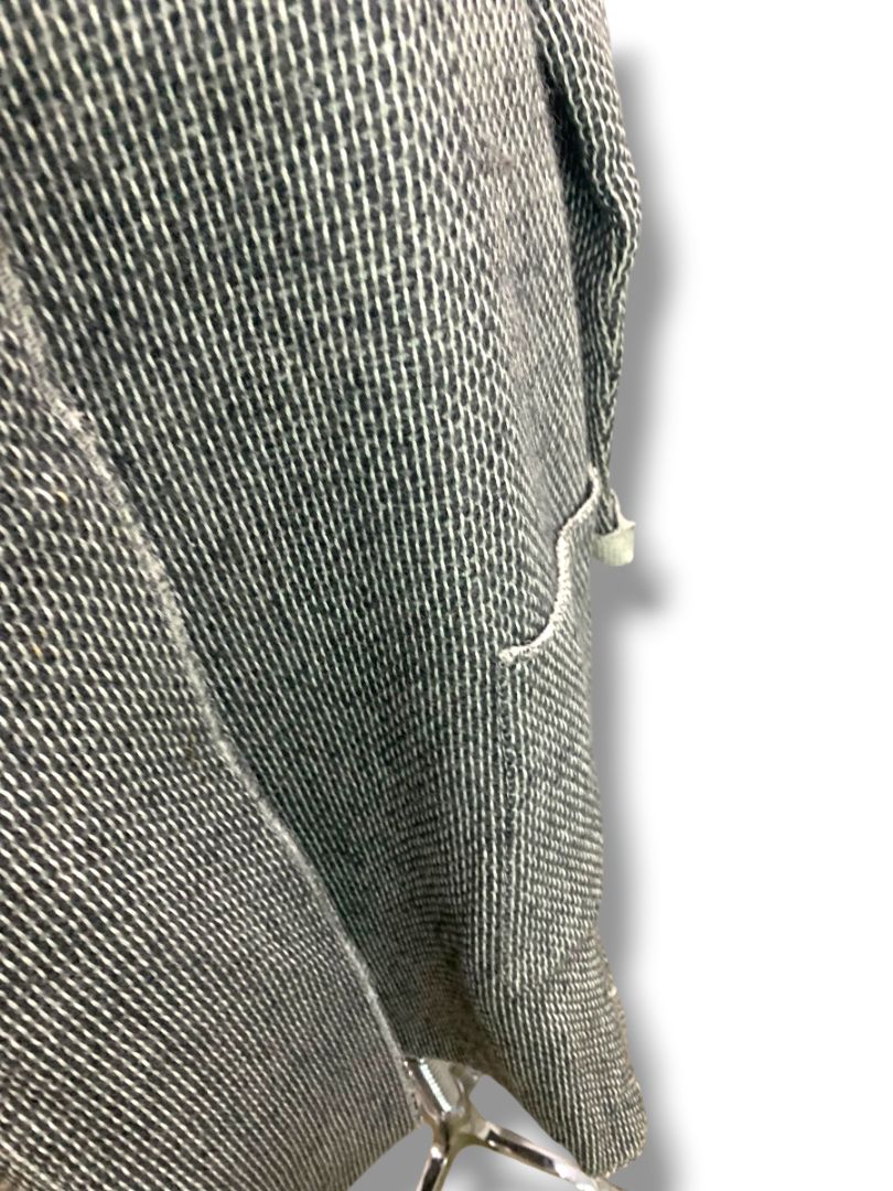 Medium Ellen Fisher Woven Long Cardigan Jacket Snap Up Wool Cotton