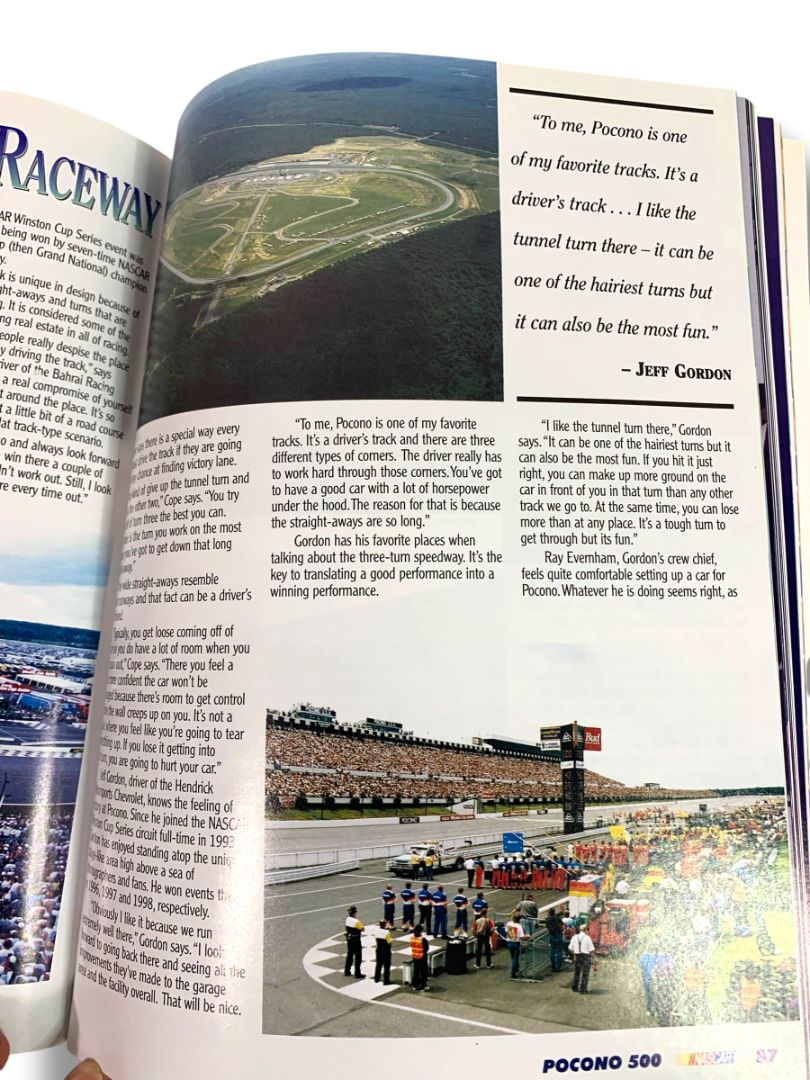 Pocono 500 June 18-19 1999 Official Program & Lineup Card Nascar