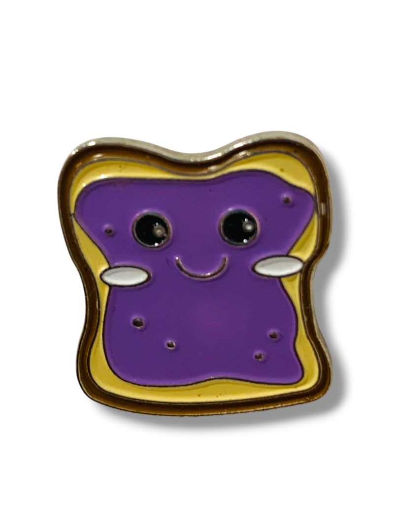 Lapel Pin Jelly Toast Purple Goldtone .7"