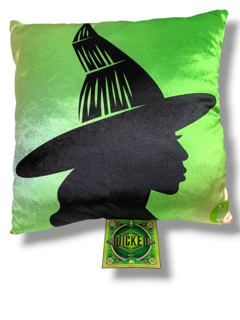 New Wicked Power Of Green Silhouette Decorative Throw Pillow Elphaba 17" Square