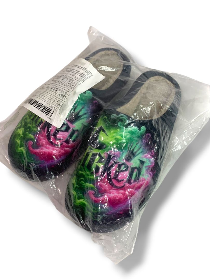 Size 7.5 (38/39) Wicked Womens Plush Hard Bottom Slippers