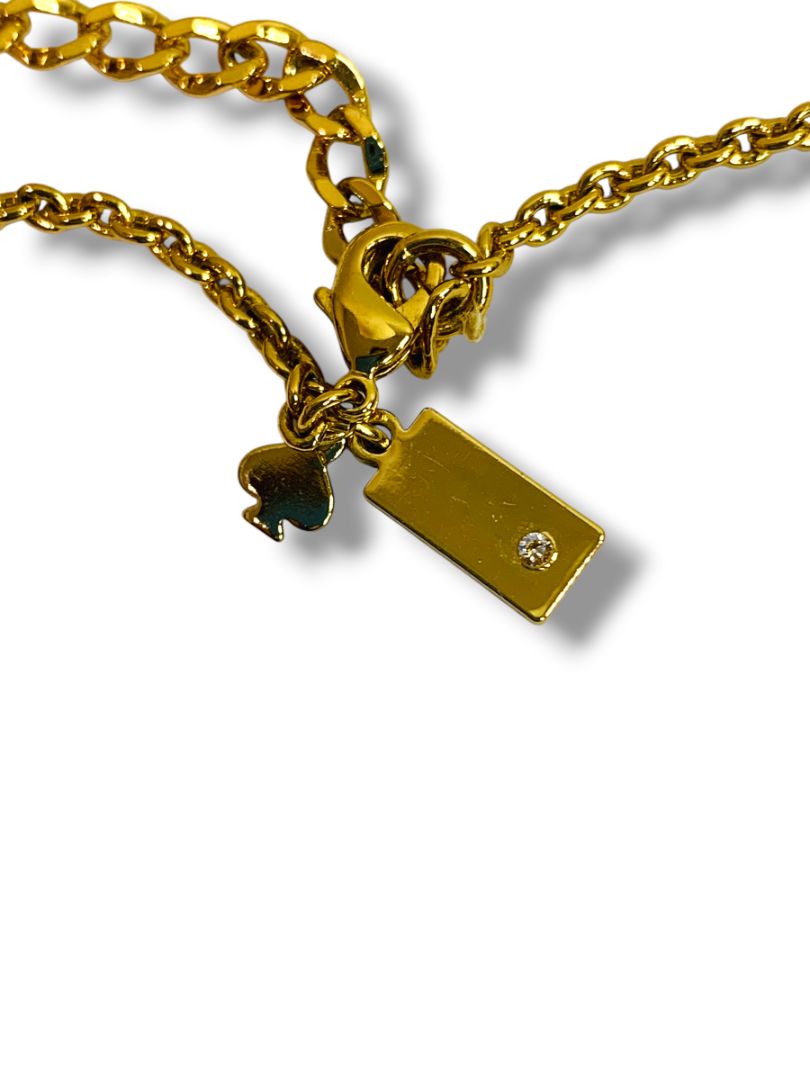 Kate Spade Enameled Garden Necklace Goldtone Cream Floral 16" + 3" Extender