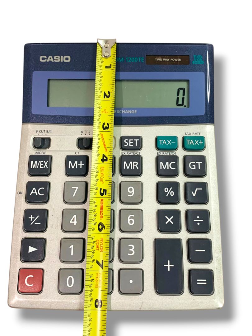CASIO DM-1200TE Two Way Power Tax & Exchange Calculator 12 Digits Large Buttons