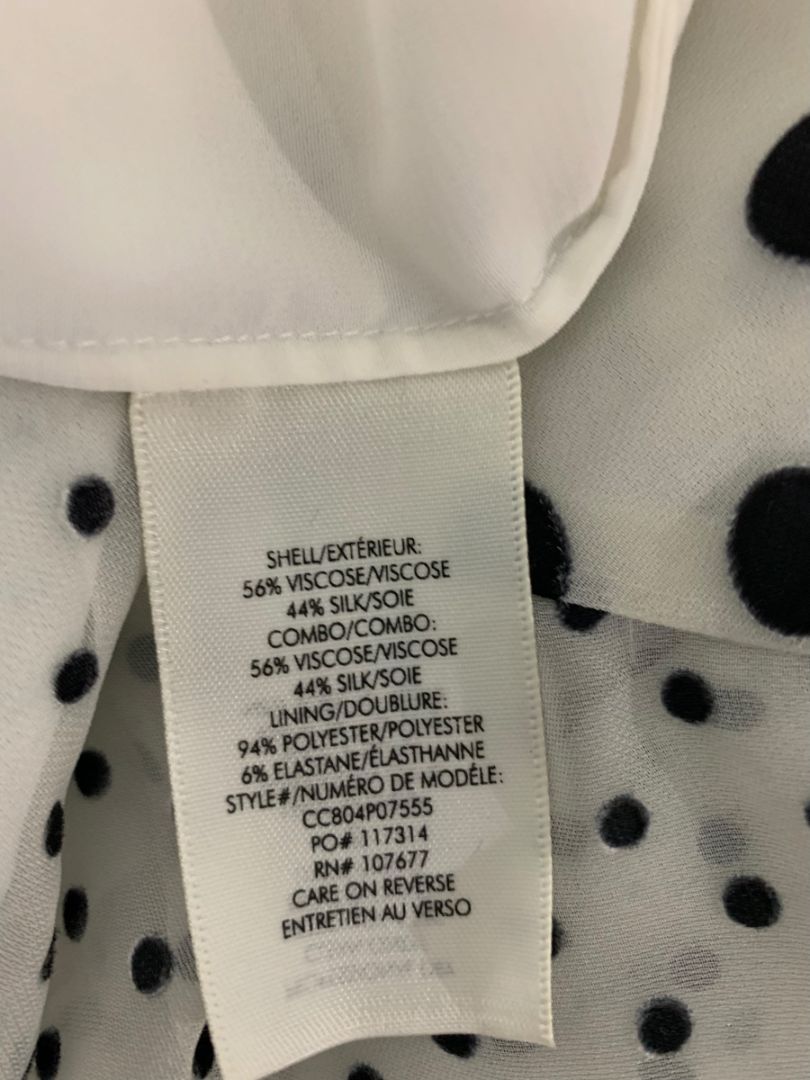 Size 6 Alice + Olivia Mable Polka Dot Faux Wrap Dress Silk Blend