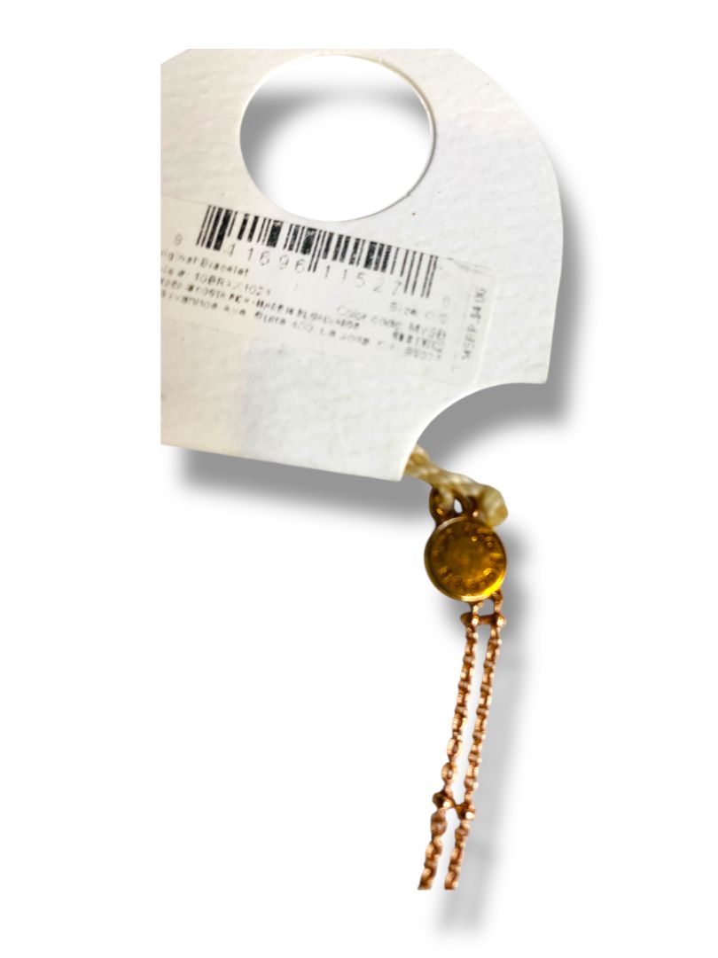 New Puravida Live Free Adjustable Slide Rose Gold Color Chain String Bracelet