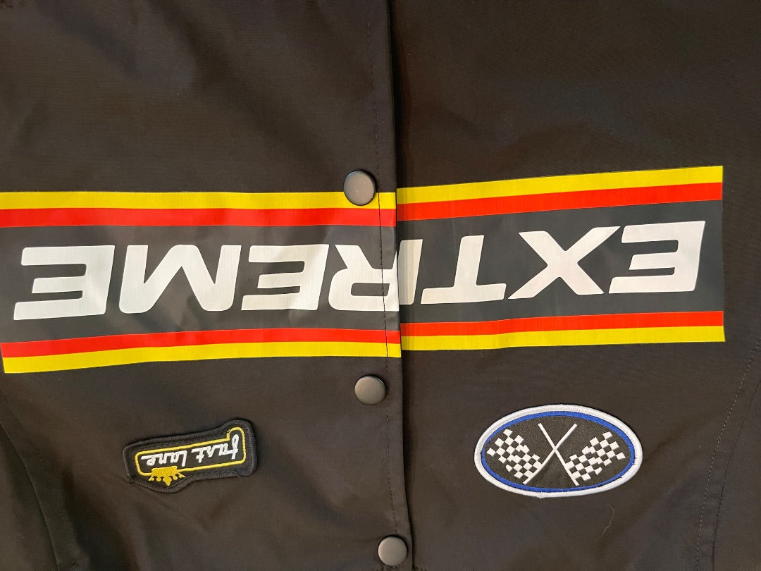 Large (14) SOHO Boys Club Extreme Jacket Racing Black Snap Up Youth