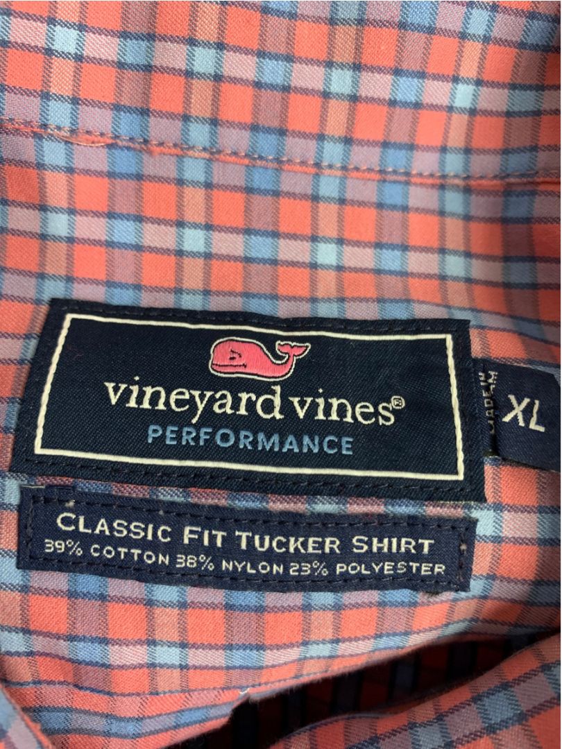 Size XL Vineyard Vines Performance Mens Button Down Dress Shirt Classic Fit Tucker