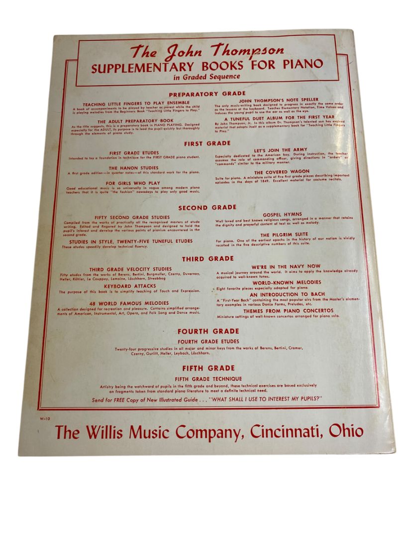 Vintage John Thompson's Modern Course for the Piano - The Fourth Grade Book