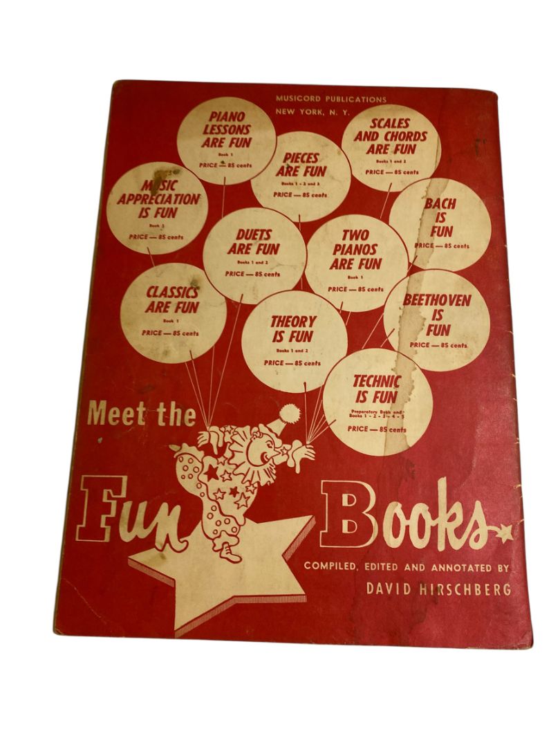 1948 Technic is Fun Preparatory Book David Hirschberg Piano Music