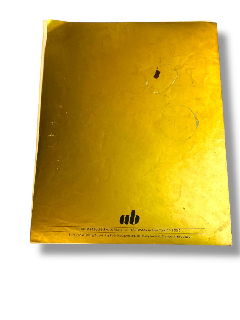 1974 Piano Man Sheet Music Billy Joel Blackwood Music