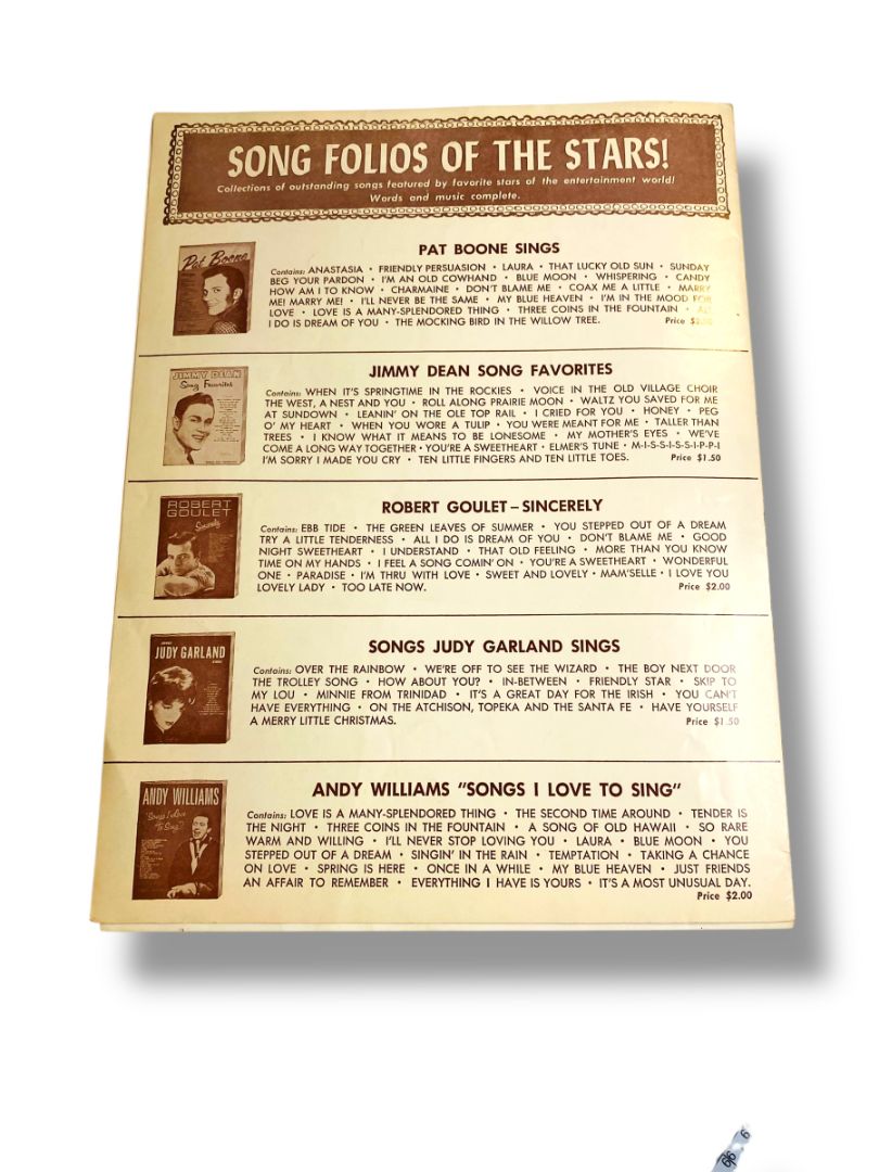 Elizabeth Taylor Richard Burton 1968 MGM Original Sheet Music from The Sandpiper