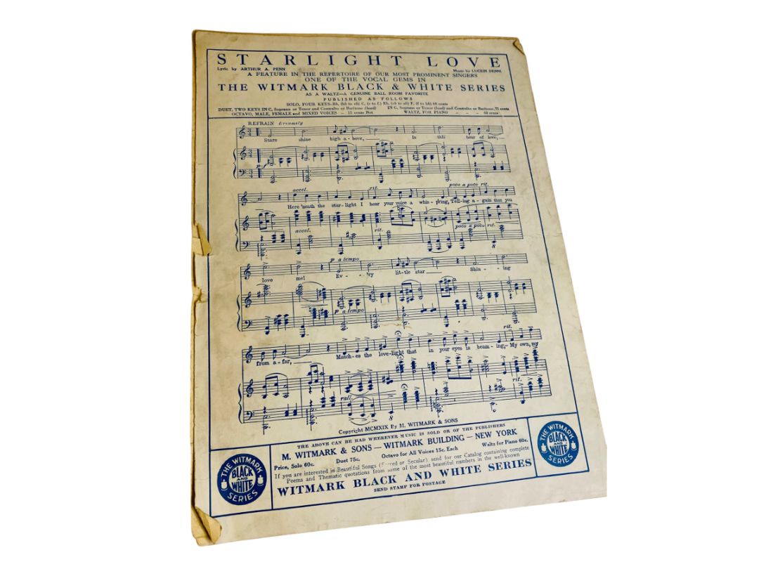 1919 On the Shores of Tripoli Sheet Music Waltz Ballad Witmark Cunningham
