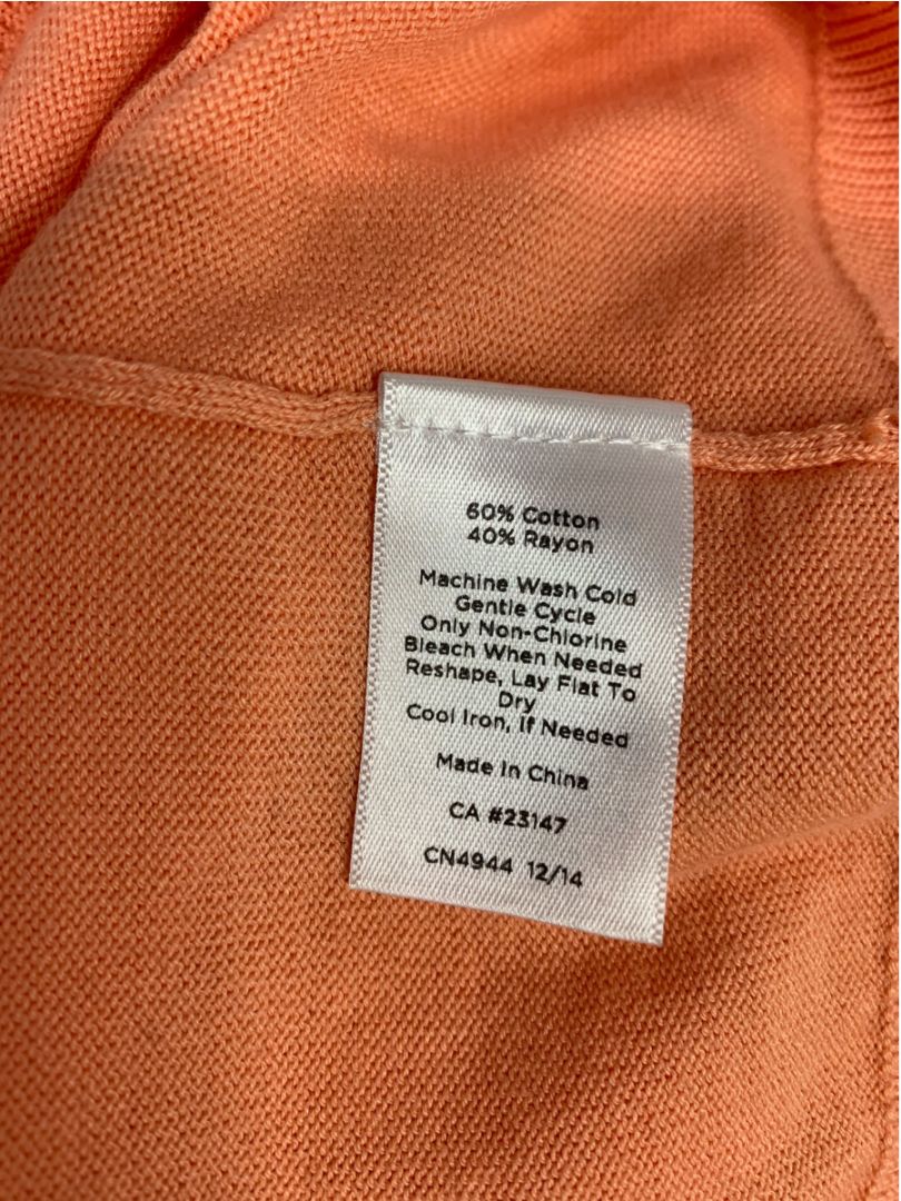 Size 3X Talbots Woman Peach Sweater Shell Tank Shirt