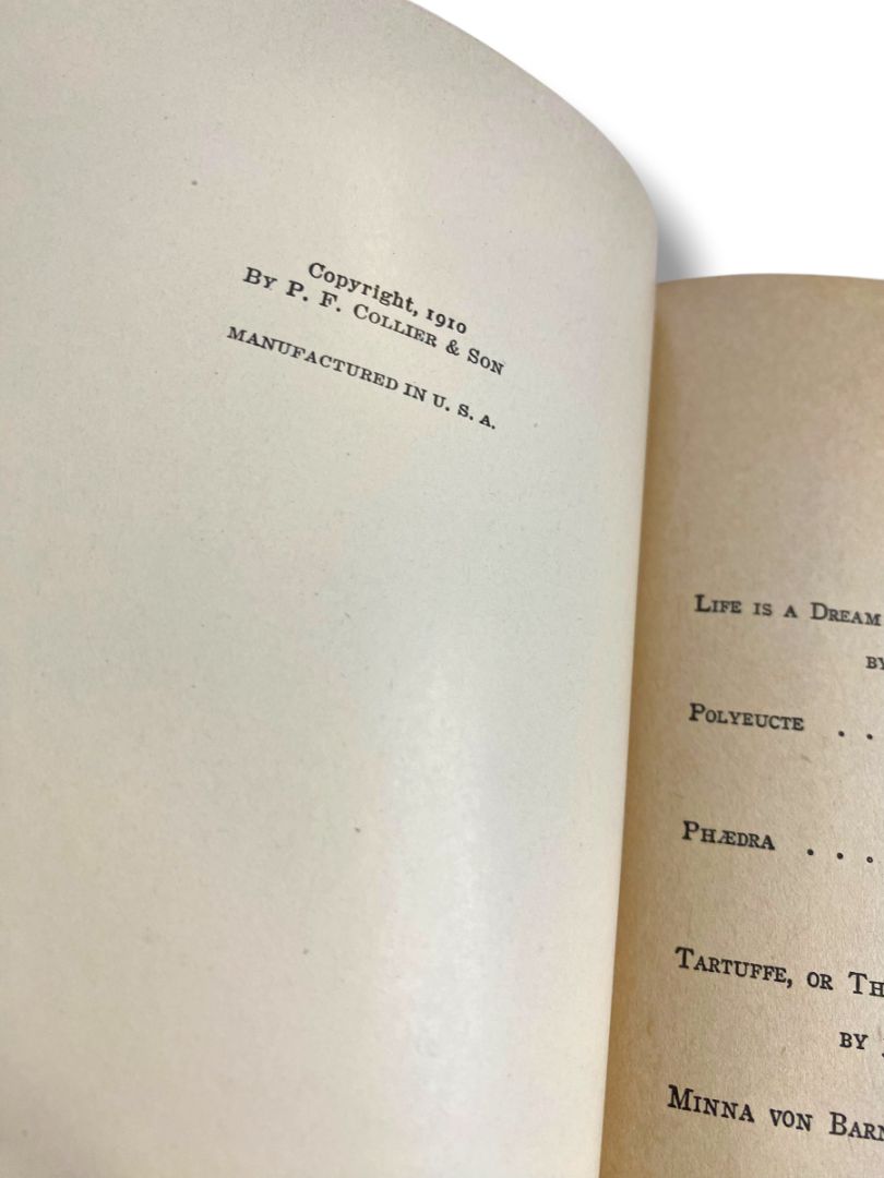 Harvard Classics 26 Continental Drama 1910 Hardcover Book Collier & Son