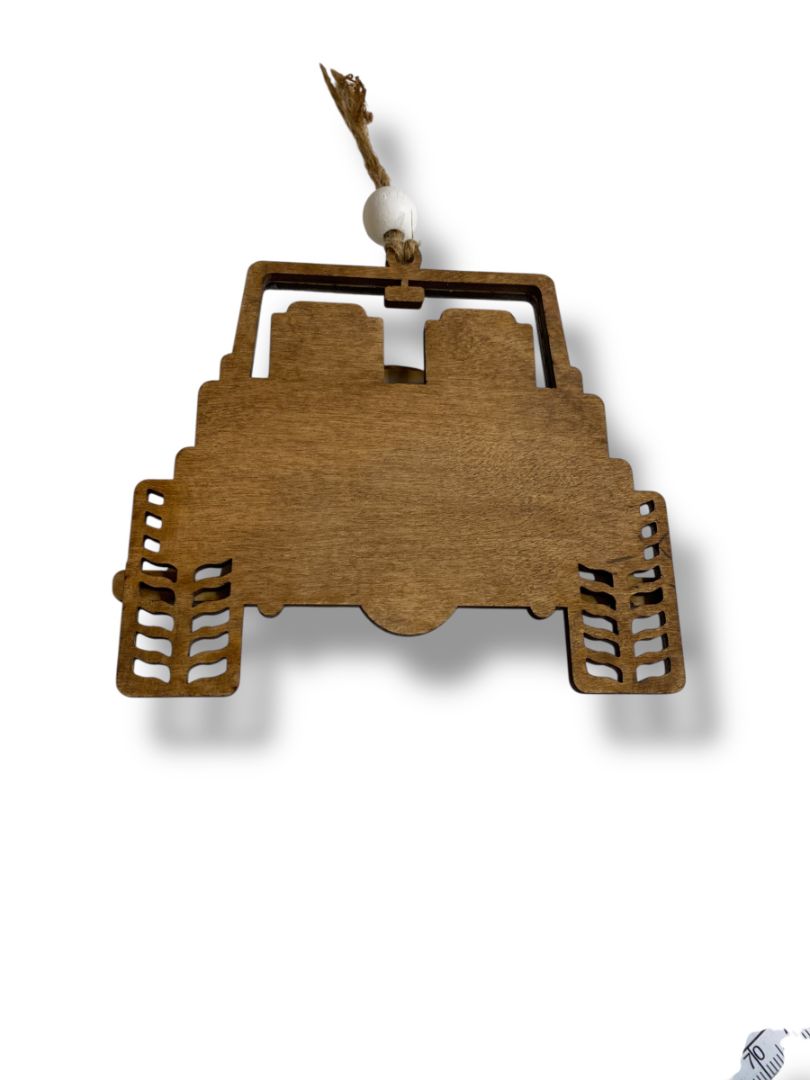 Wooden Holiday Ornament Discover NEPA Jeep Style Northestern PA 4.5"