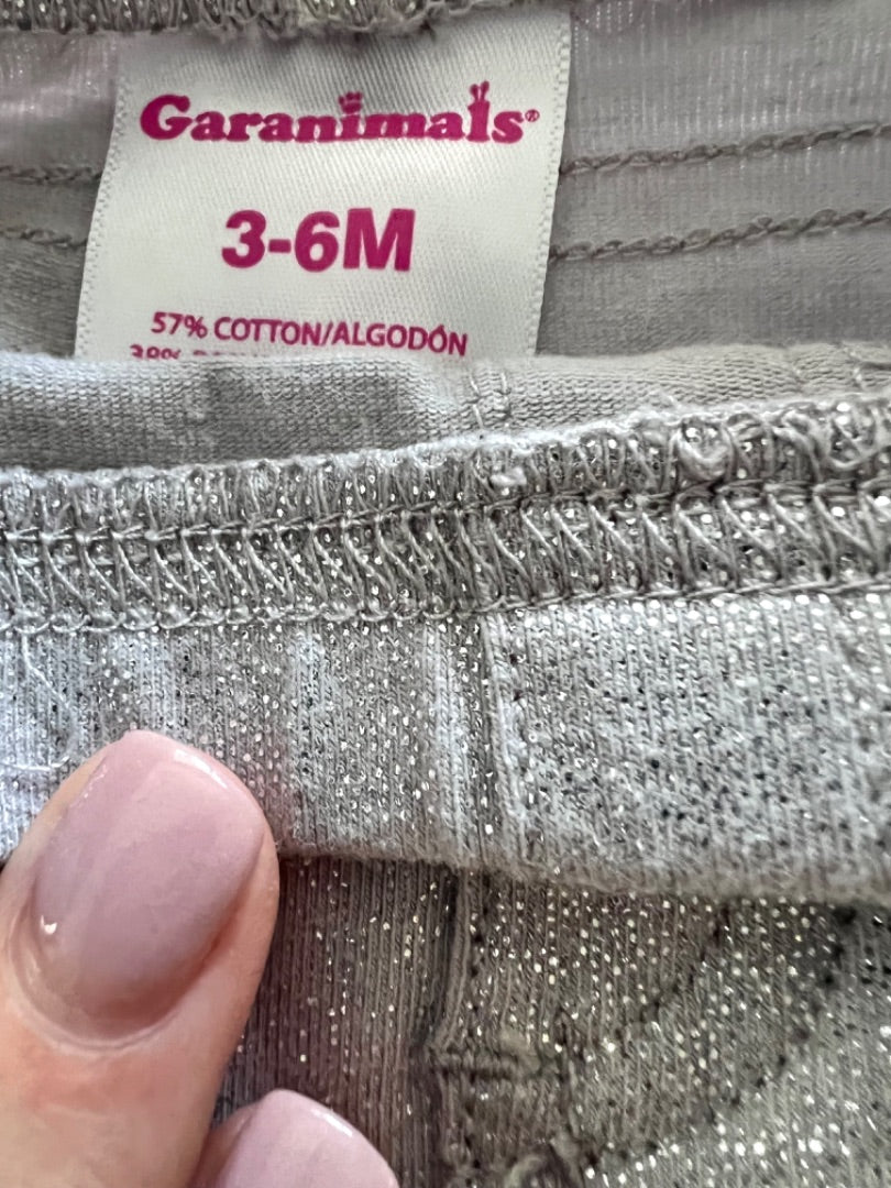 3-6 Month Garanimals Silver Sparkle Jeans Pants