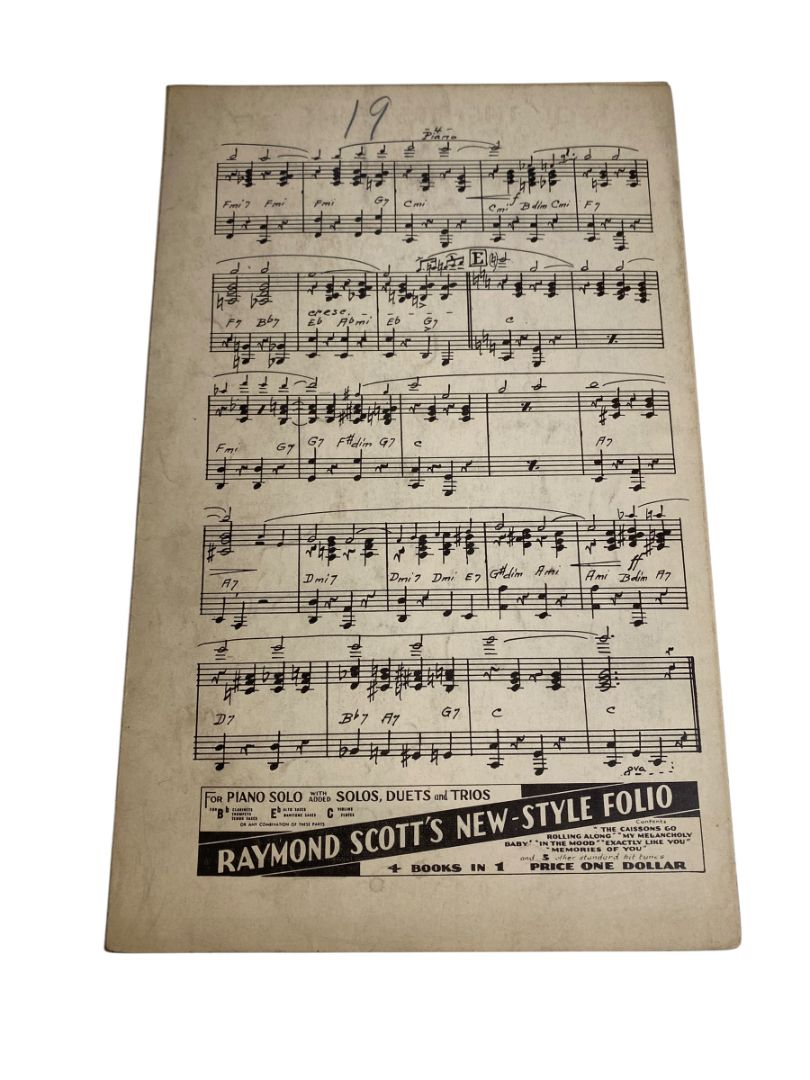 1943 For the First Time Sheet Music I've Fallen in Love Fox-Trot Tobias Kaff