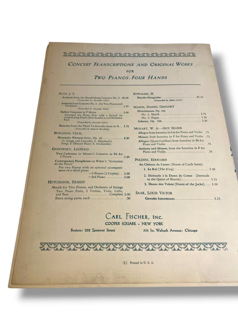 1935 Olive Dungan Tropic Night Suite Sheet Music White Jasmine Enchantment Piano Solo or Two Pianos
