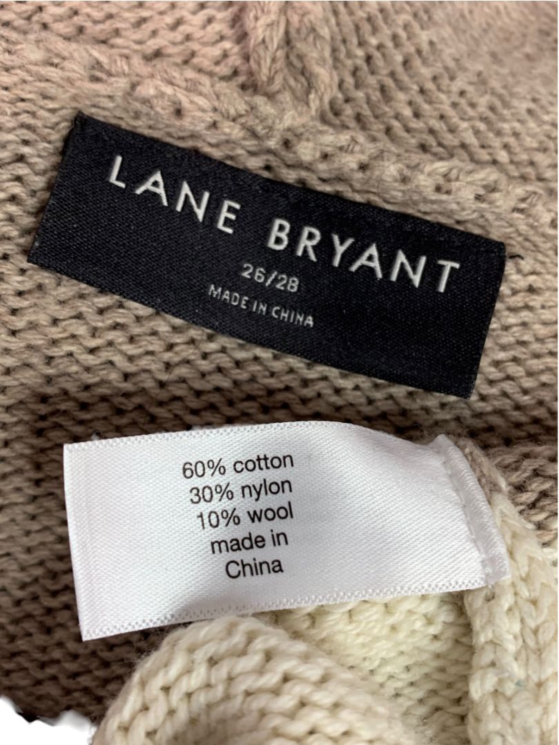 Size 3X (26/28) Lane Bryant Womens Pullover Striped Hooded Sweater