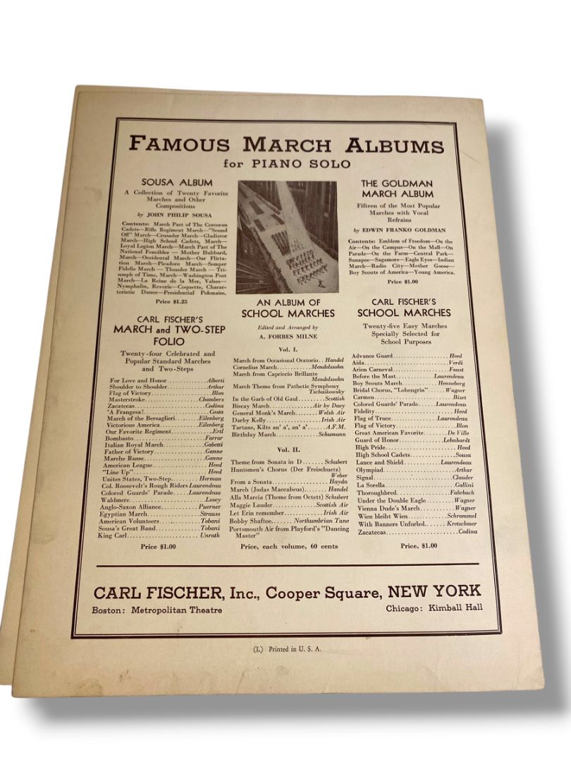 1935 Hot Sands March Sheet Music Piano Solo by Heywood S Jones Carl Fischer