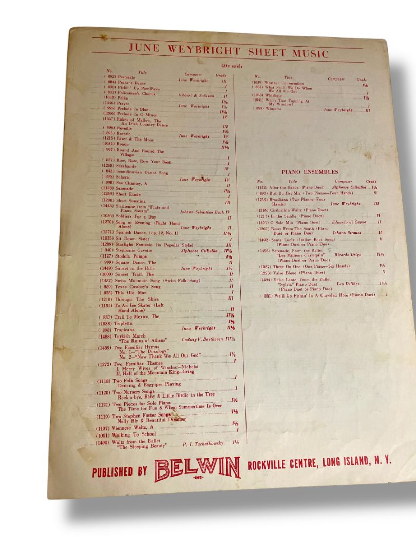 Vintage Sheet Music Send Out Thy Light Solo Piano Garles Gounod