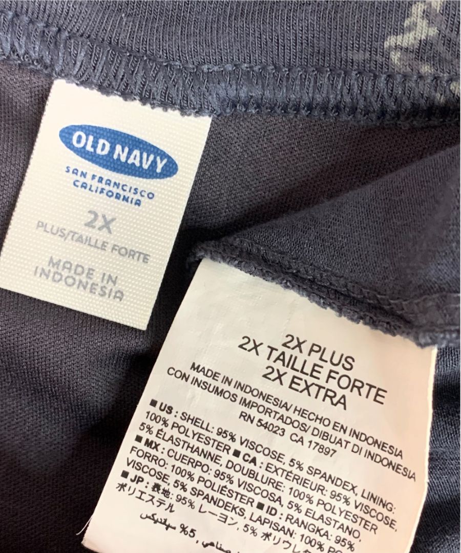 Size 2X Old Navy Soft Knit Midi Dress Blue Gray Pullover Long Sleeve
