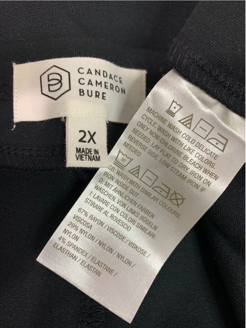Size 2X Candace Cameron Bure Womens Ponte Knit Pants Pockets Pull On