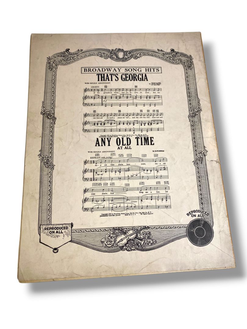 1924 Too Tired Sheet Music with Ukulele Accompaniment Little Sizemore Shay