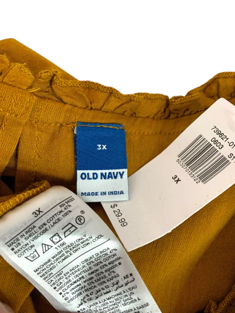 3X Old Navy New Womens Plus Size Boho Rush Lace Yoke Sleeveless Shirt